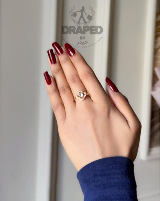Golden Clover Glow Ring
